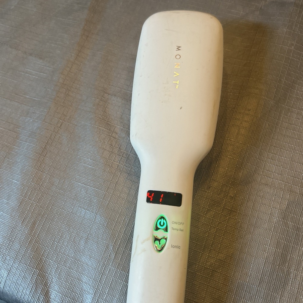 Monat 2-in-1 ionic Hair Straightening Brush Iron white #3000000343